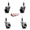 Service Caster 3'' Phenolic Wheel Swivel 1'' Expanding Stem Caster Set 2 Brakes, 4PK SCC-EX20S314-PHR-2-TLB-2-1 - alternate 3